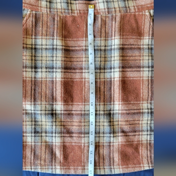 Orange Creek Plaid Fall Mini Skirt Size: Medium - Picture 7 of 7